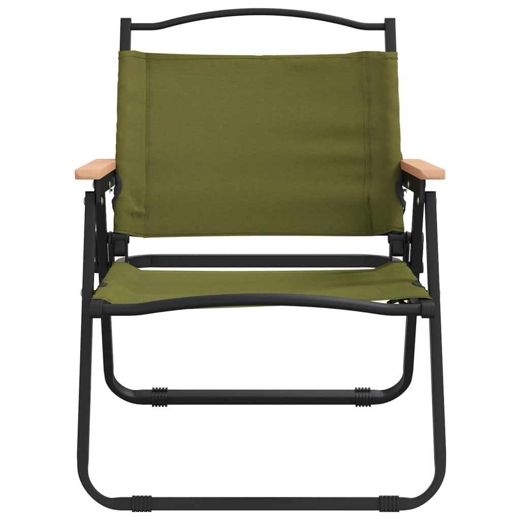 vidaXL Krzesła turystyczne, 2 szt, zielone, 54x43x59cm, tkanina Oxford