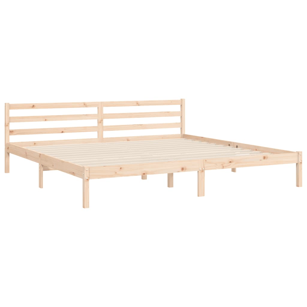 vidaXL Rama łóżka z wezgłowiem, 200x200 cm, lite drewno