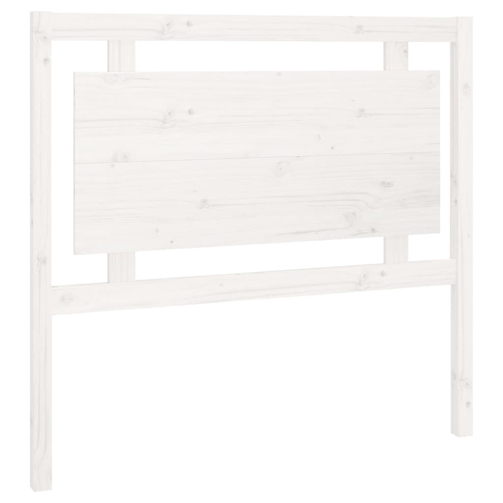 vidaXL Wezgłowie łóżka, białe, 105,5x4x100 cm, lite drewno sosnowe