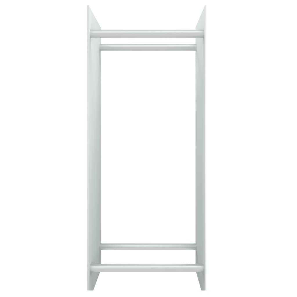 vidaXL Stojak na drewno opałowe, biały, 40x35x100 cm, szkło hartowane