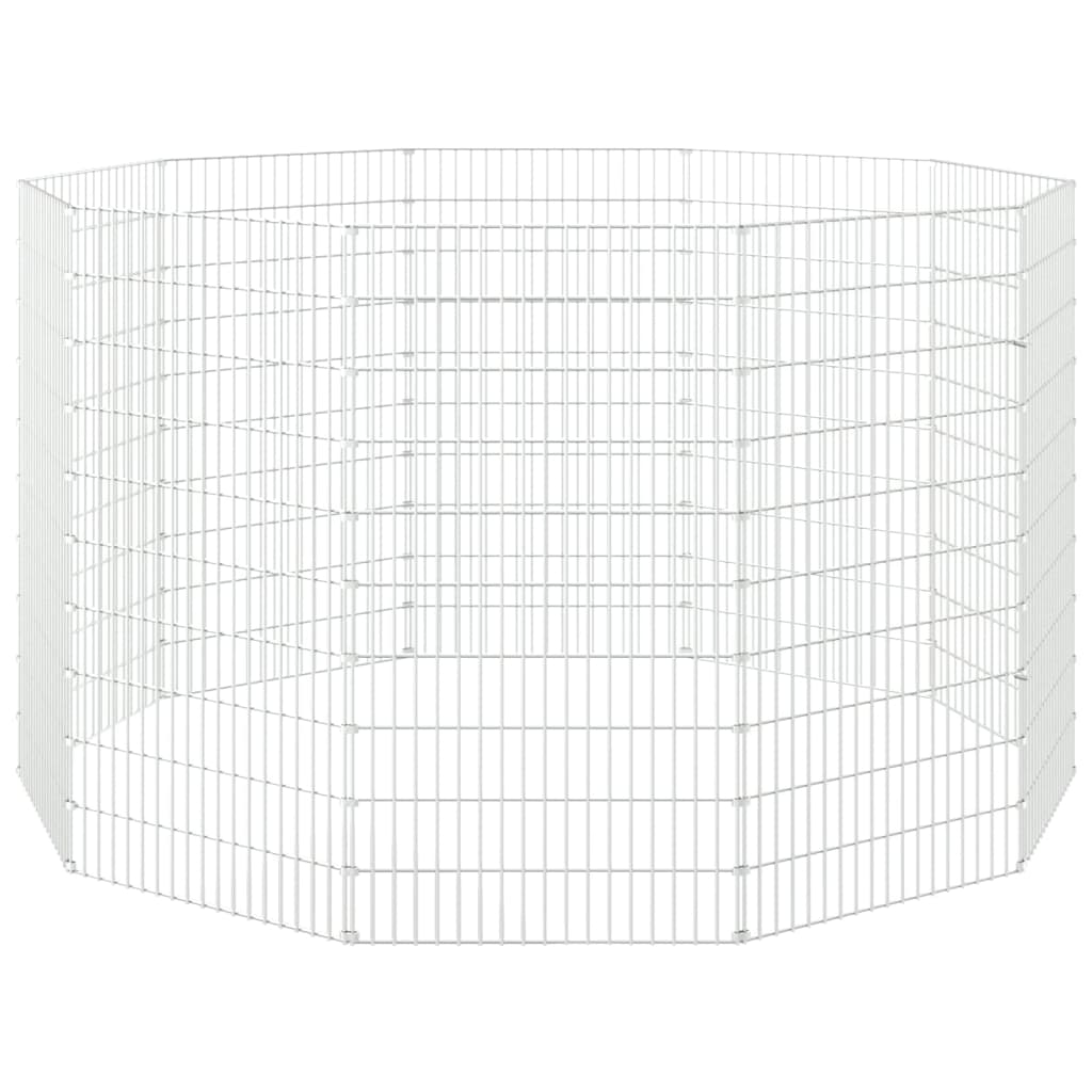 vidaXL 10-panelowa klatka dla królika, 54x100 cm, galwanizowane żelazo