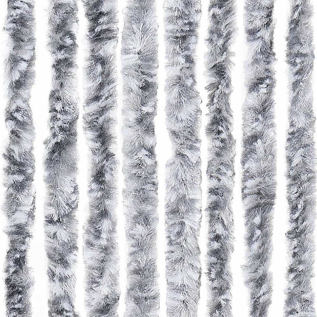 vidaXL Zasłona przeciwko owadom, srebrna, 56x200 cm, szenil