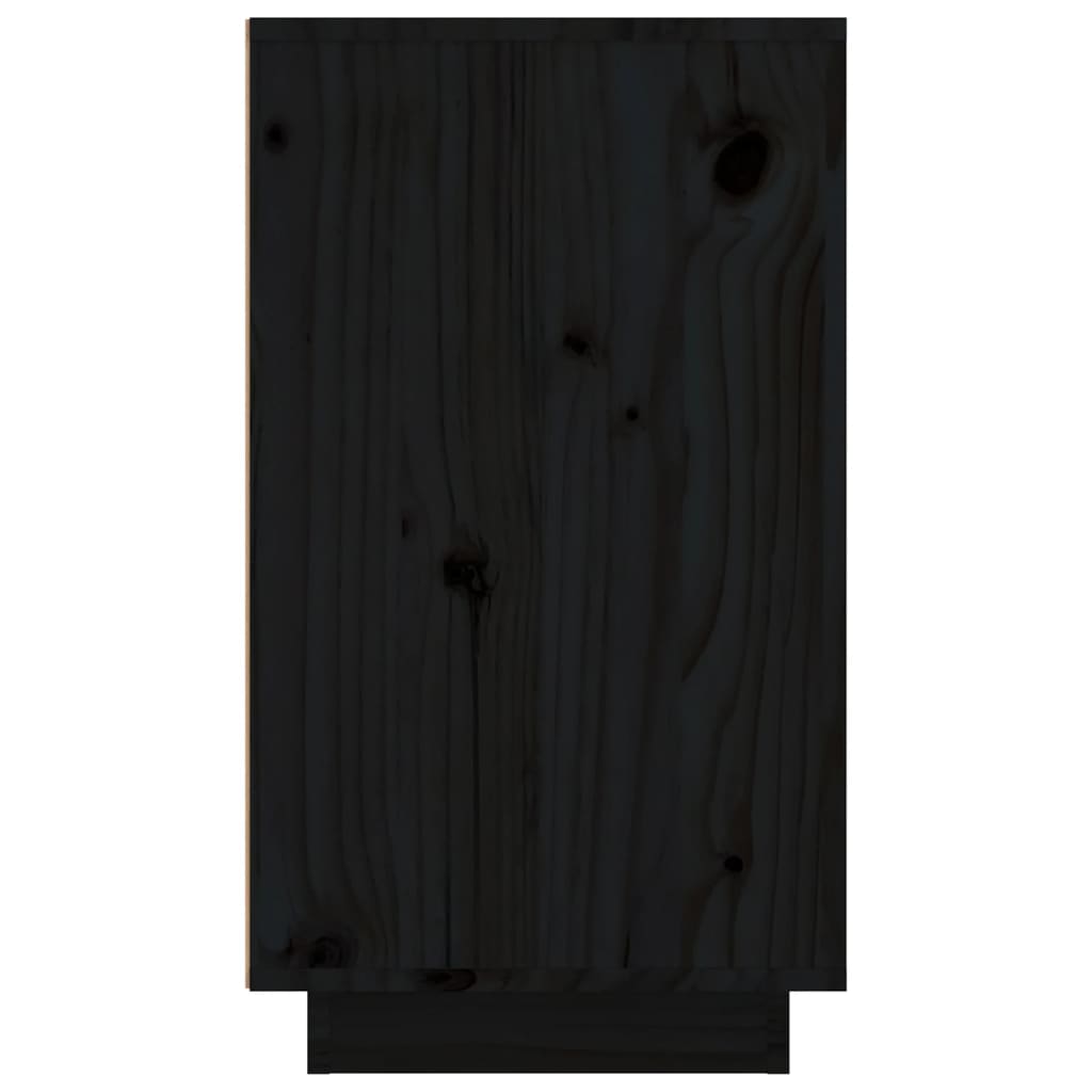 vidaXL Szafka na wino, czarna, 23x34x61 cm, lite drewno sosnowe