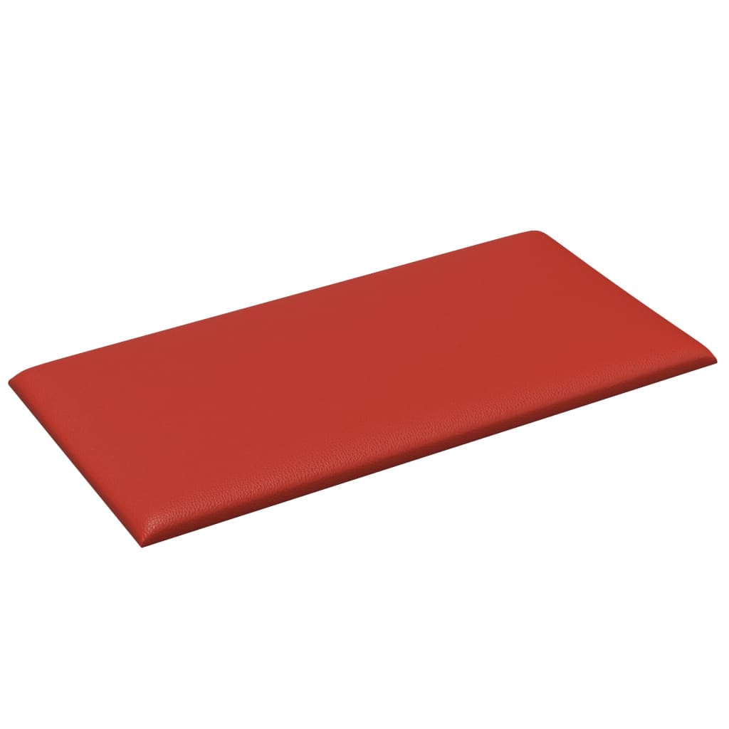 vidaXL Panele ścienne, 12 szt., czerwone, 30x15 cm, sztuczna skóra