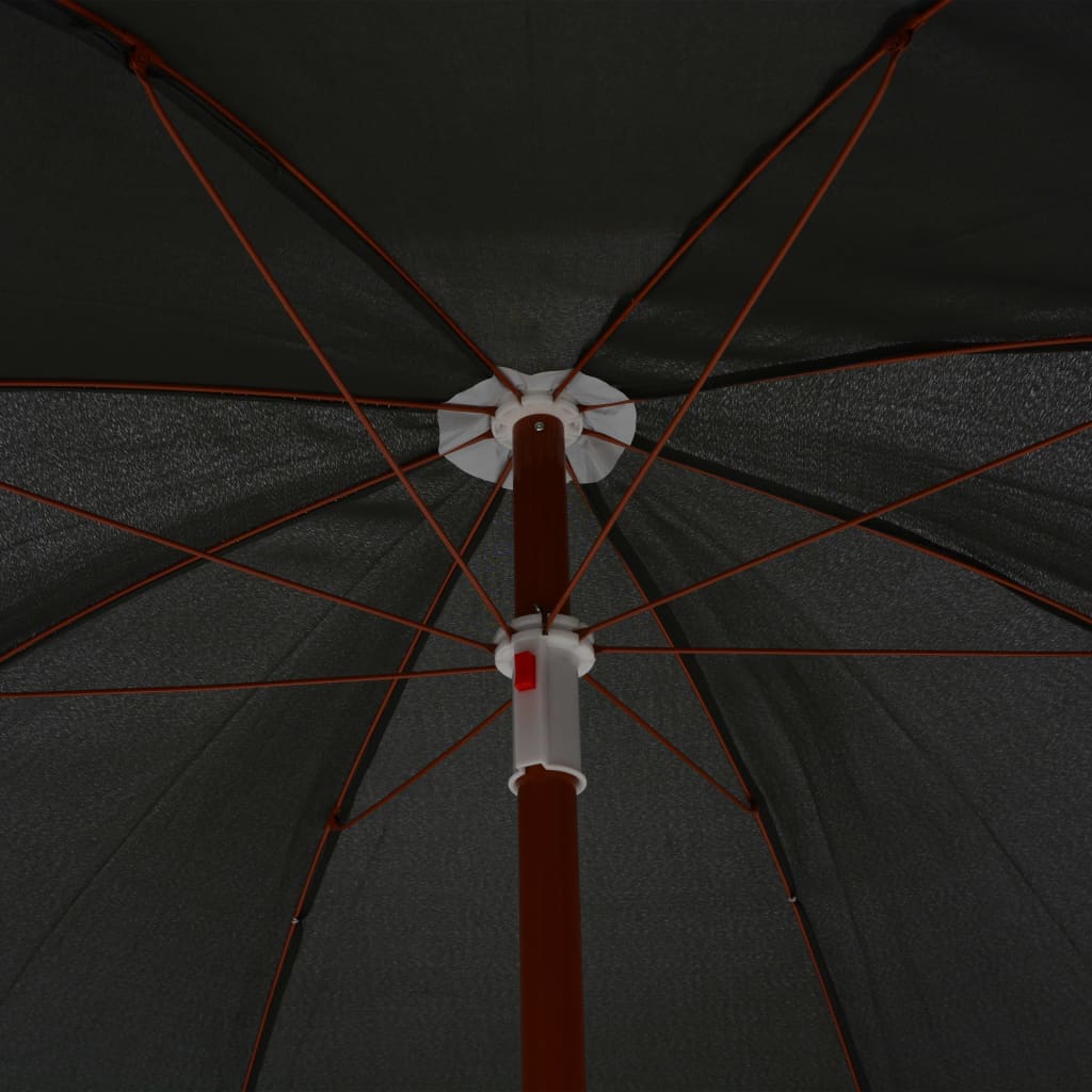 vidaXL Parasol na stalowym słupku, 180 cm, antracytowy