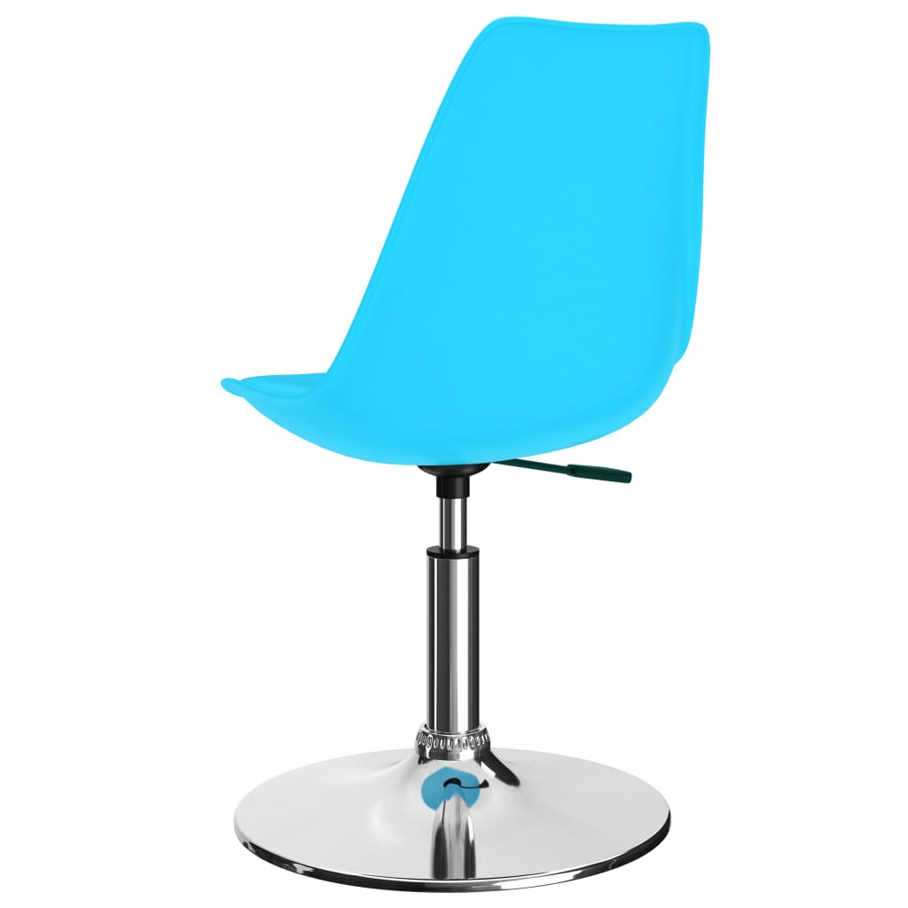 vidaXL Obrotowe krzesła stołowe, 2 szt., niebieskie, sztuczna skóra