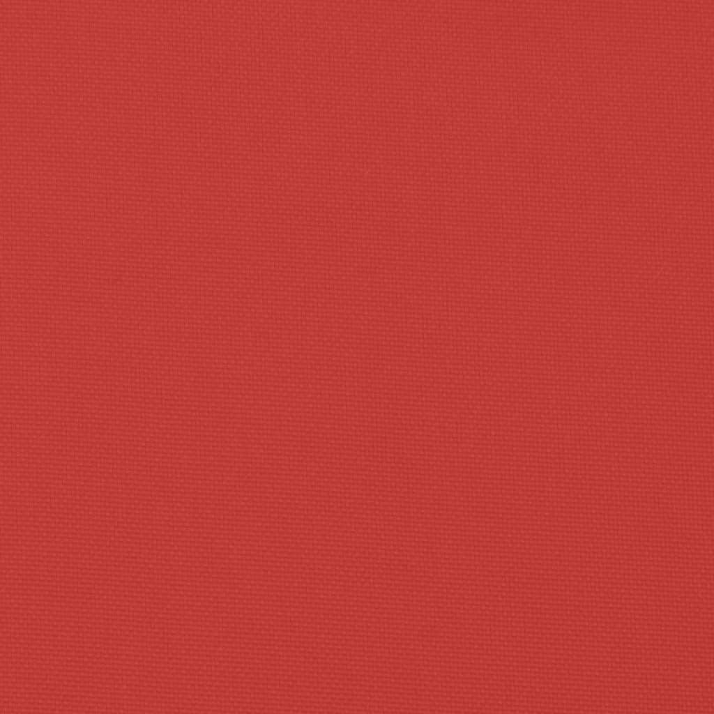 vidaXL Poduszki na krzesła, 4 szt., czerwone, 40x40x7 cm, tkanina