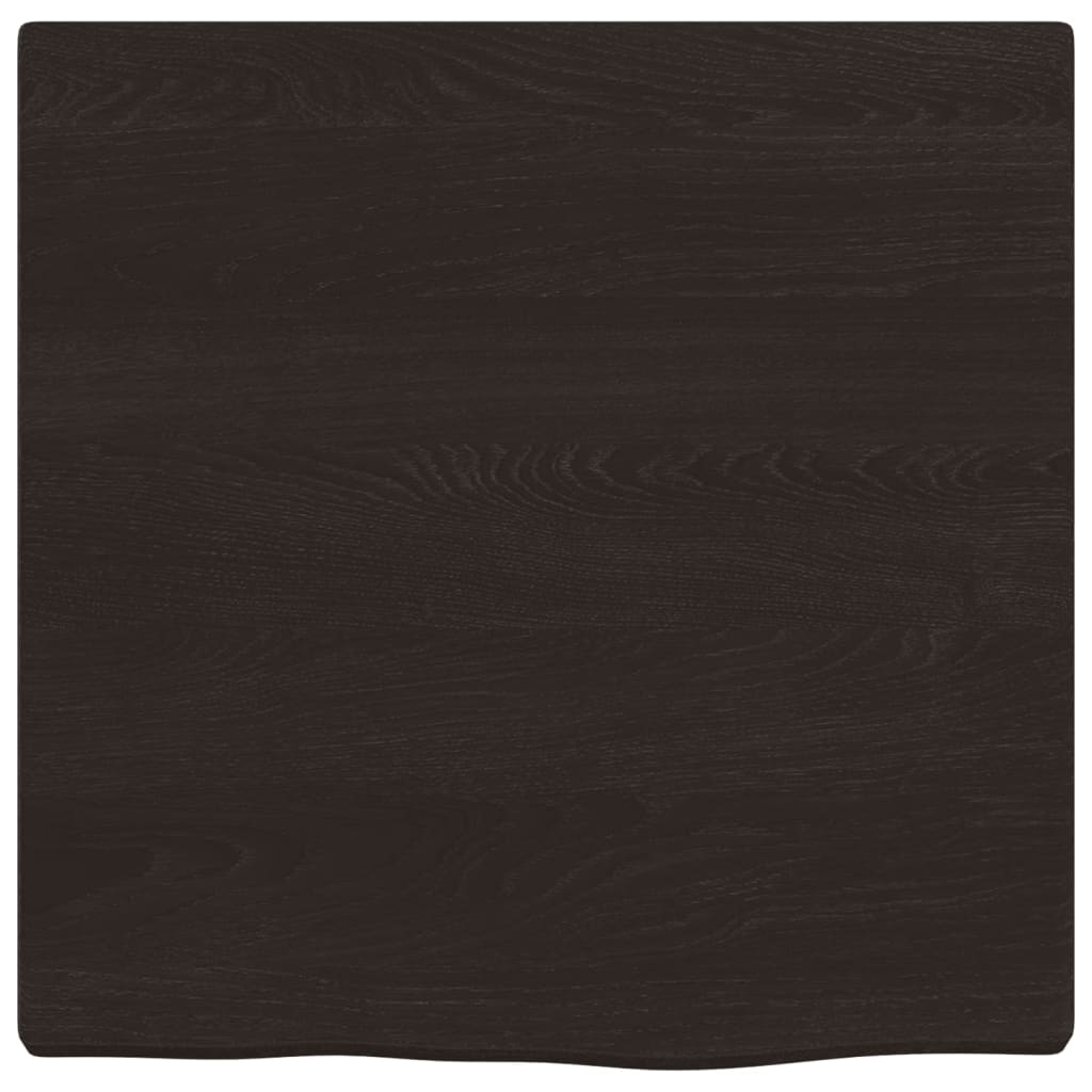 vidaXL Blat do łazienki, ciemnobrązowy, 40x40x(2-4) cm, lite drewno