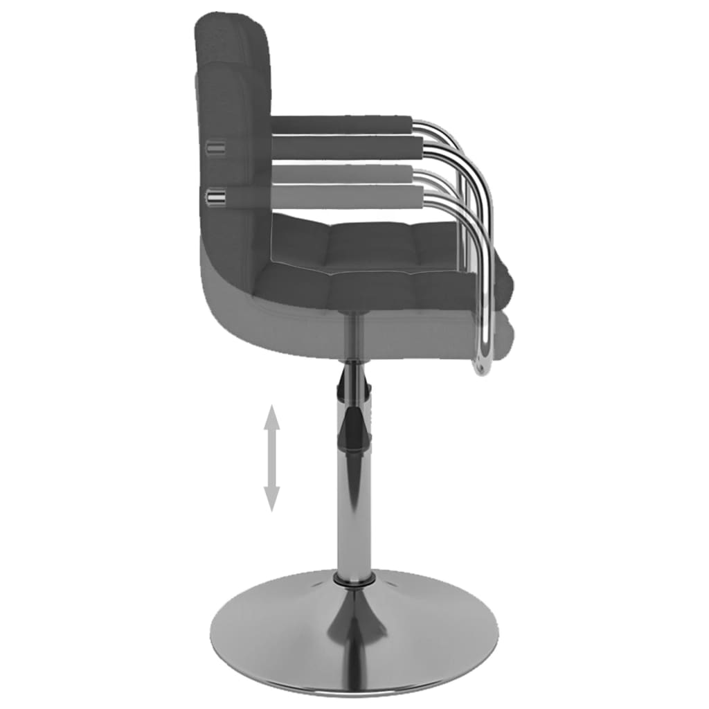 vidaXL Krzesło stołowe, ciemnoszare, tapicerowane tkaniną