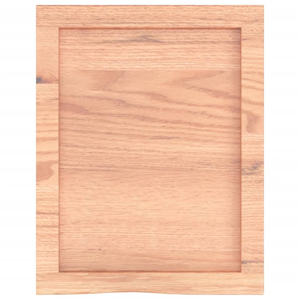 vidaXL Półka, brązowa, 40x50x(2-4) cm, lakierowane lite drewno dębowe
