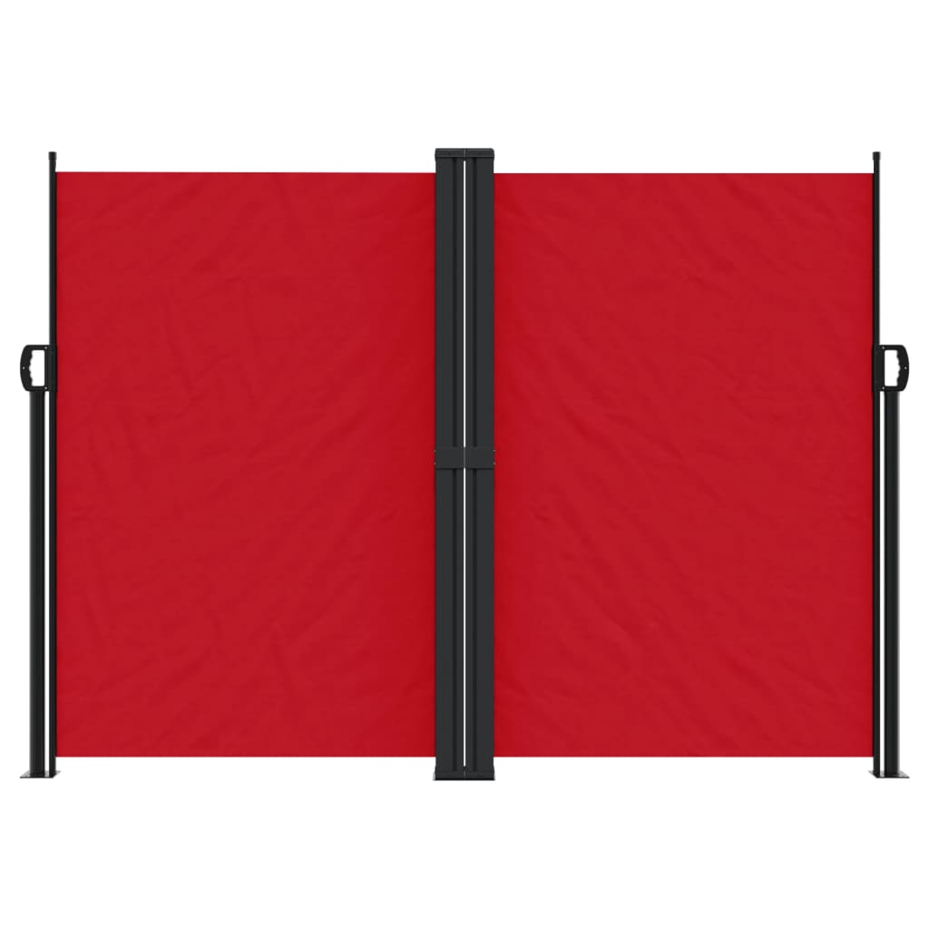 vidaXL Zwijana markiza boczna na taras, czerwona, 180 x 600 cm