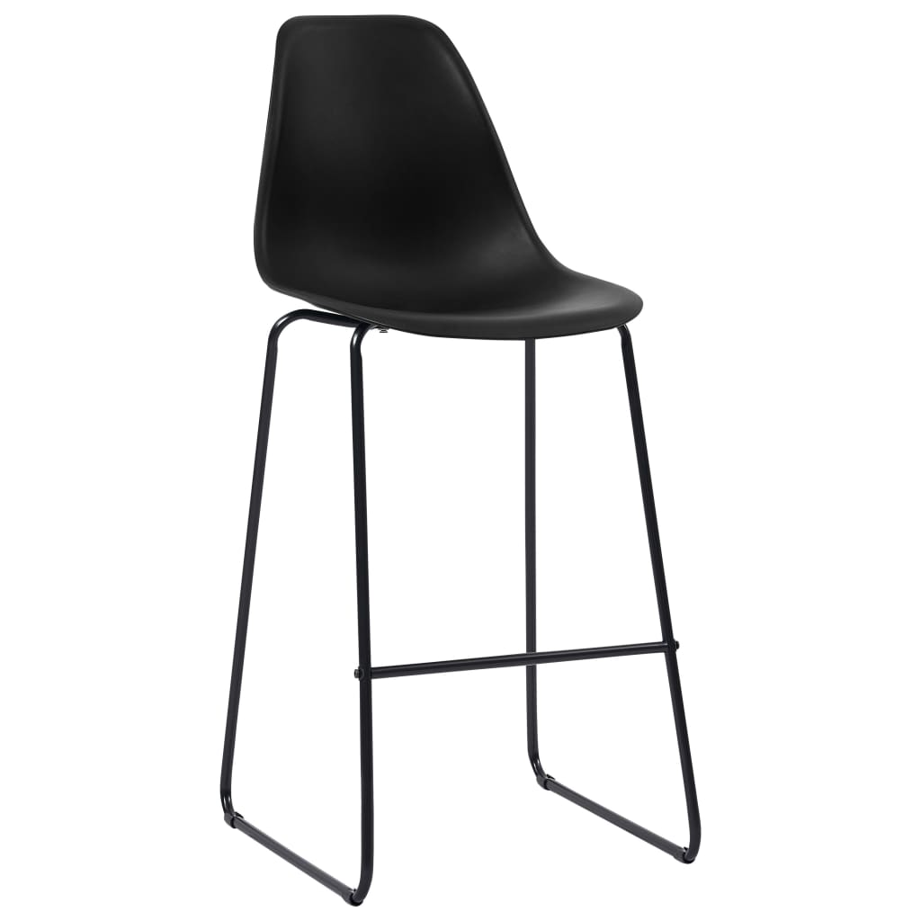 vidaXL Krzesła barowe, 2 szt., czarne, plastik