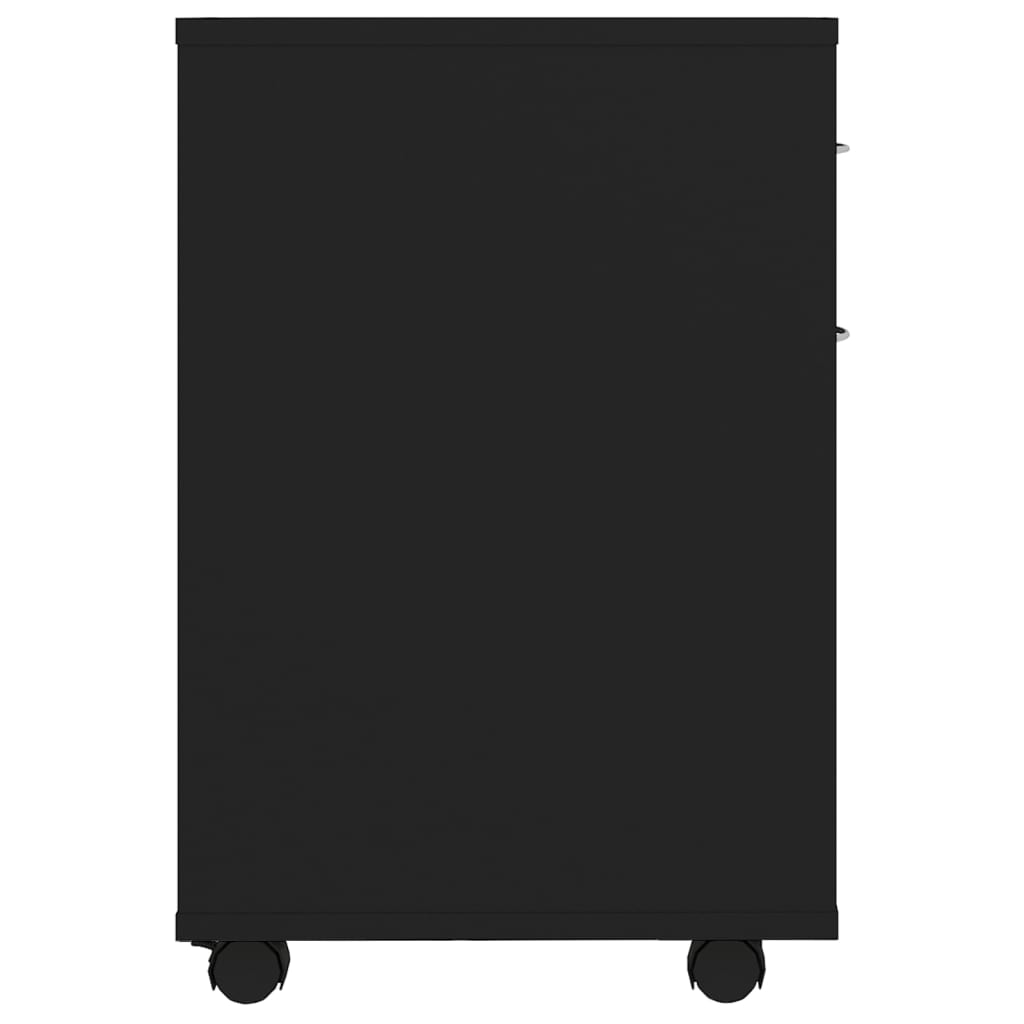 vidaXL Szafka na kółkach, czarna, 45x38x54 cm, płyta wiórowa