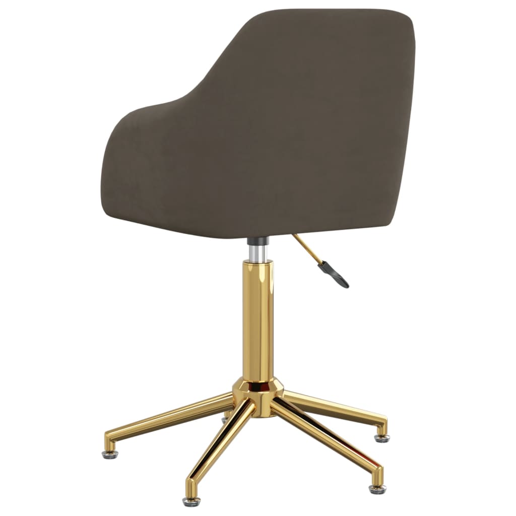 vidaXL Obrotowe krzesła stołowe, 6 szt., ciemnoszare, aksamitne
