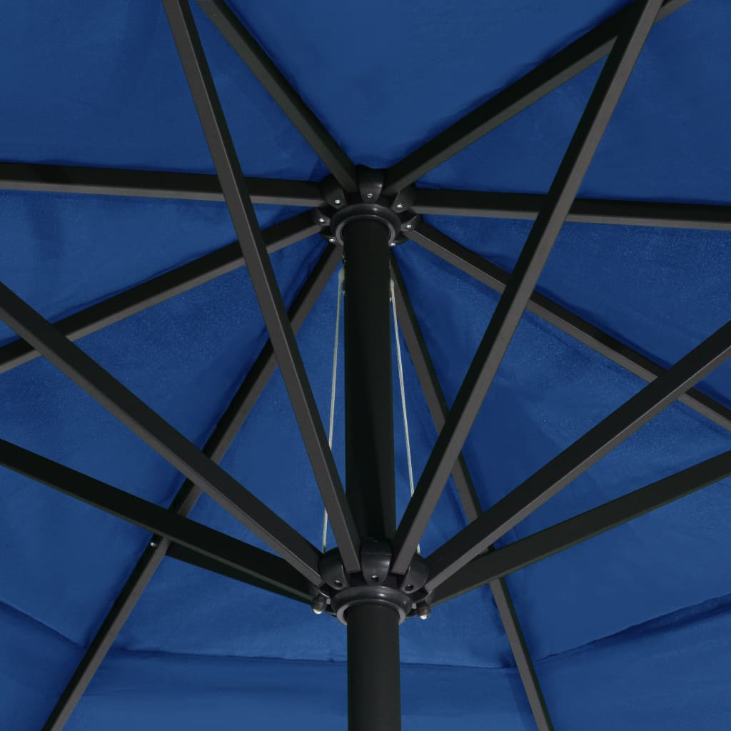 vidaXL Parasol ogrodowy na słupku aluminiowym, 500 cm, lazurowy