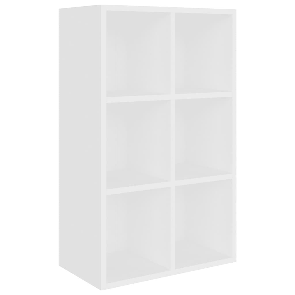 vidaXL Regał na książki, biały, 66x30x98 cm, materiał drewnopochodny
