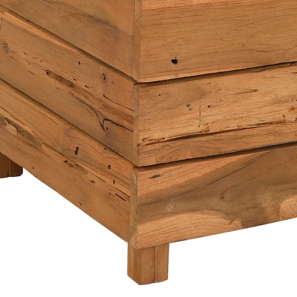 vidaXL Podwyższona donica 50x40x72 cm, drewno tekowe z recyklingu/stal