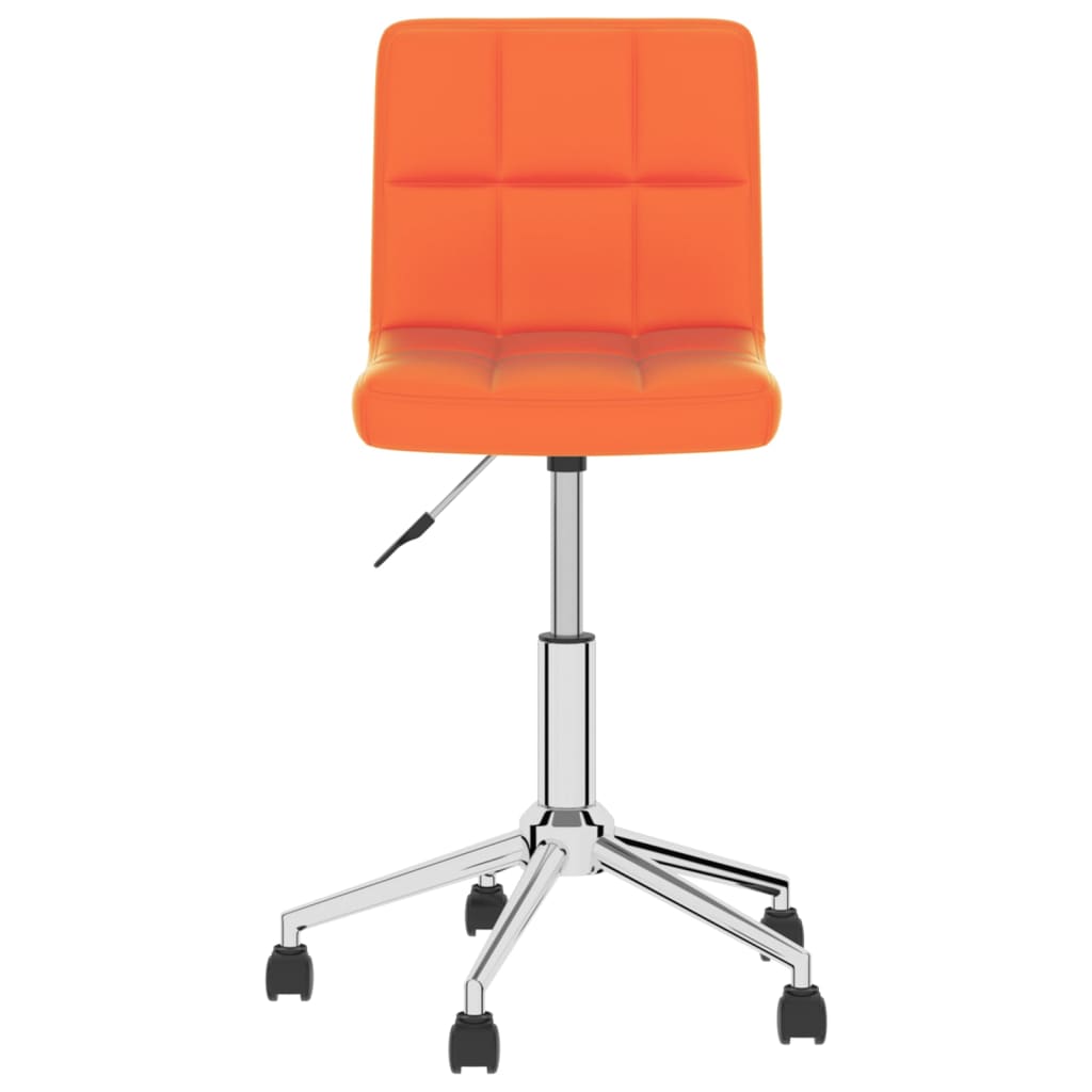 vidaXL Obrotowe krzesła stołowe, 4 szt., pomarańczowe, sztuczna skóra