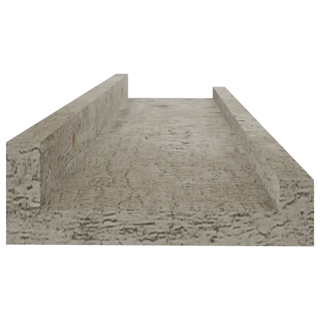 vidaXL Półki ścienne, 4 szt., szarość betonu, 40x9x3 cm