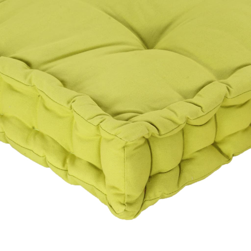 vidaXL Poduszka na podłogę lub palety, bawełna, 120x40x7 cm, zielona