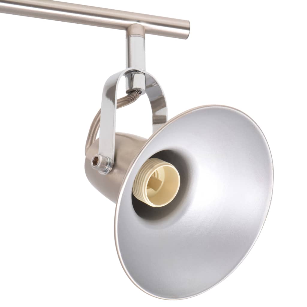 vidaXL Lampa sufitowa na 4 żarówki E14, kolor srebrny