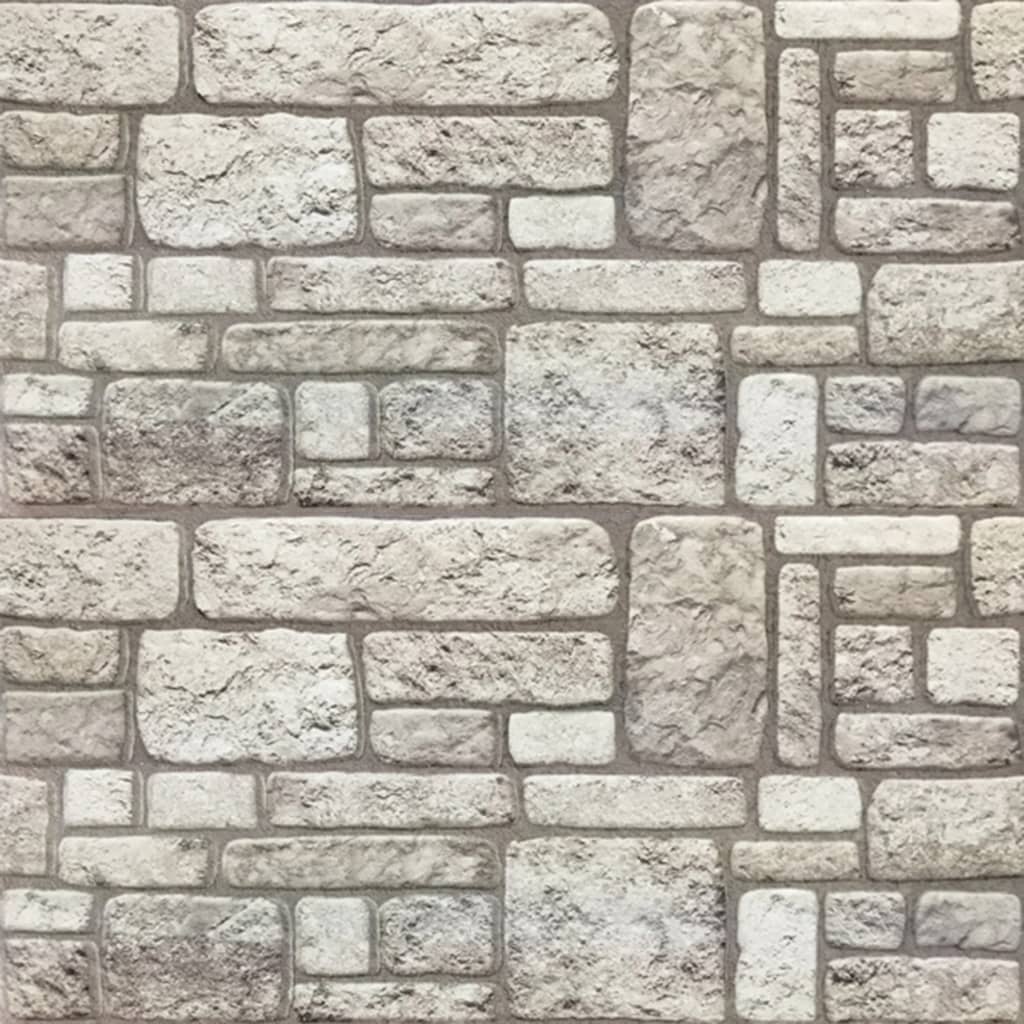 vidaXL Panele ścienne 3D, wzór szarej cegły, 10 szt., EPS