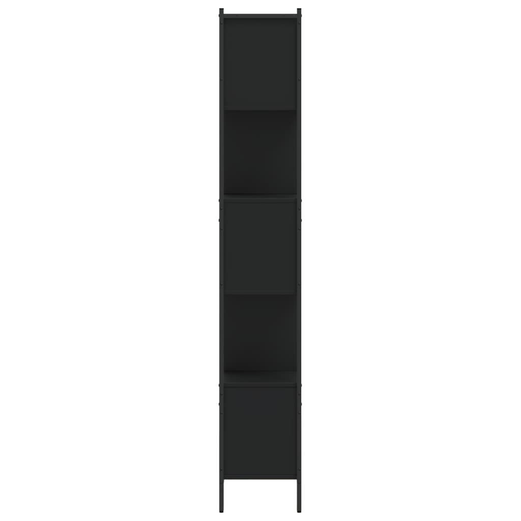 vidaXL Regał, czarny, 102x28x172 cm, materiał drewnopochodny