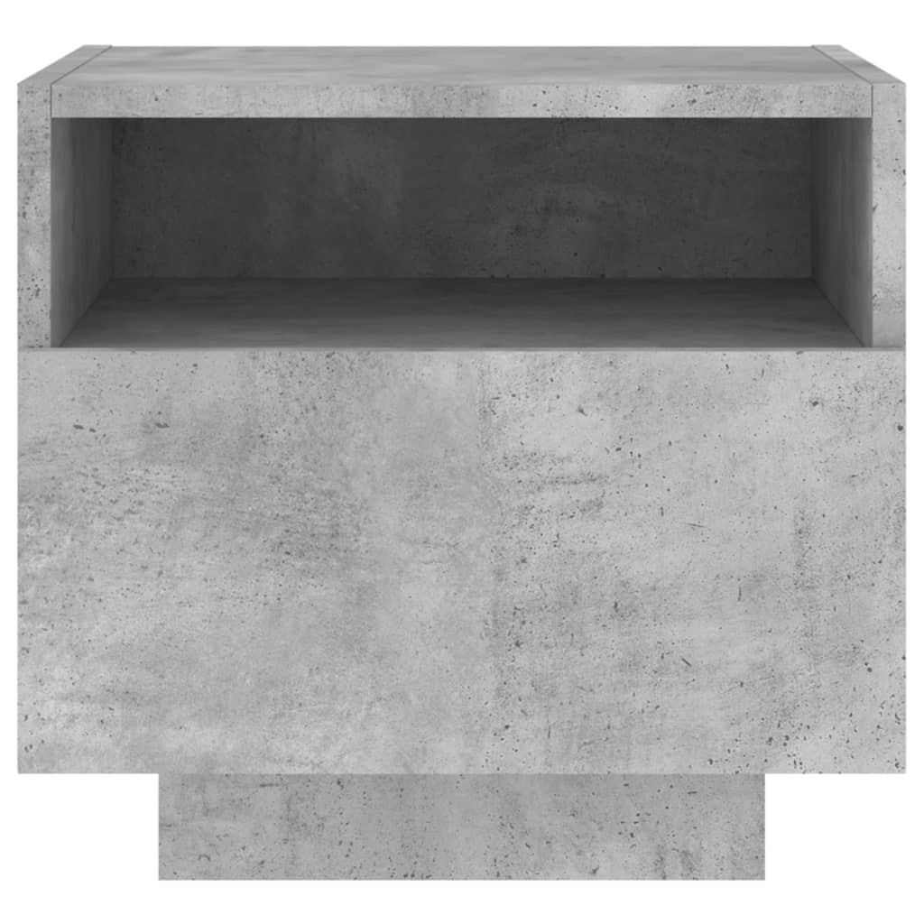 vidaXL Szafki nocne z LED, 2 szt., szarość betonu, 40x39x37 cm