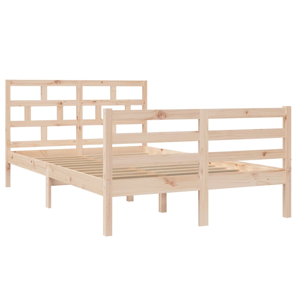 vidaXL Rama łóżka, lite drewno sosnowe, 120x200 cm