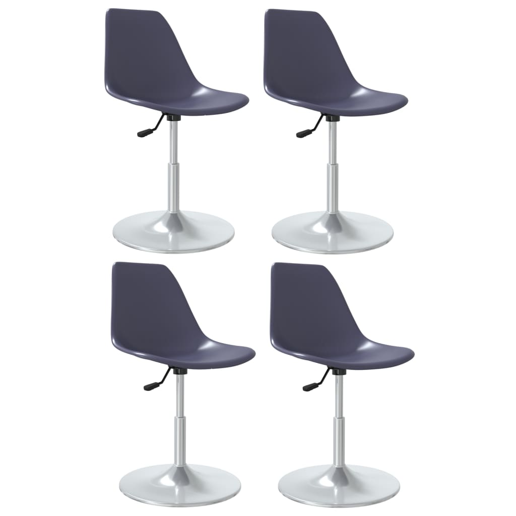 vidaXL Obrotowe krzesła stołowe, 4 szt., lila, PP