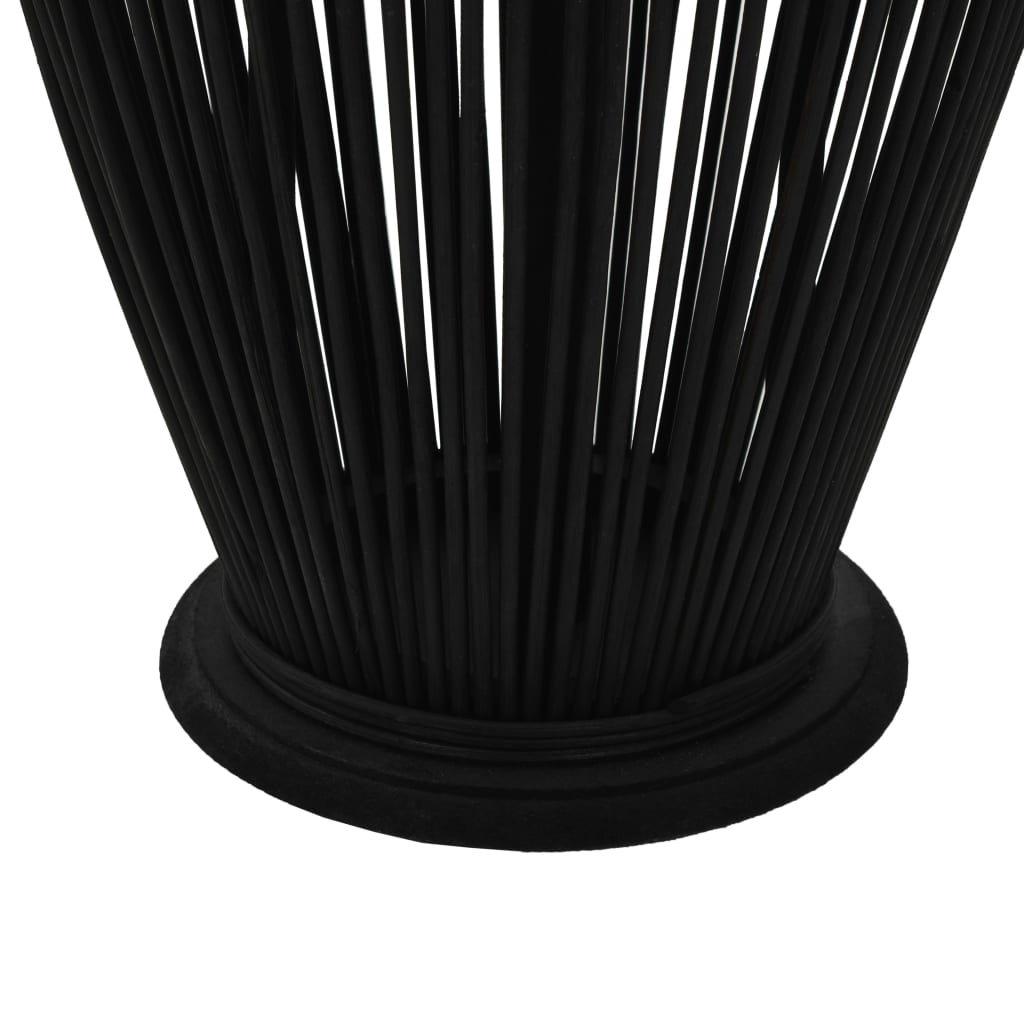 vidaXL Wiszący lampion na świece, bambusowy, czarny, 95 cm
