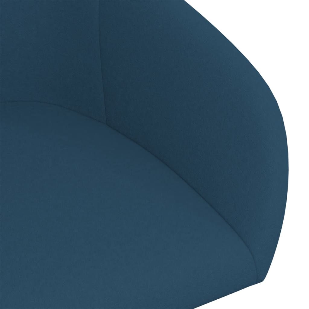 vidaXL Obrotowe krzesło stołowe, niebieskie, obite aksamitem