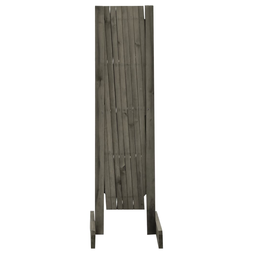 vidaXL Ogrodowy płot kratkowy, szary, 150x80 cm, lite drewno jodłowe
