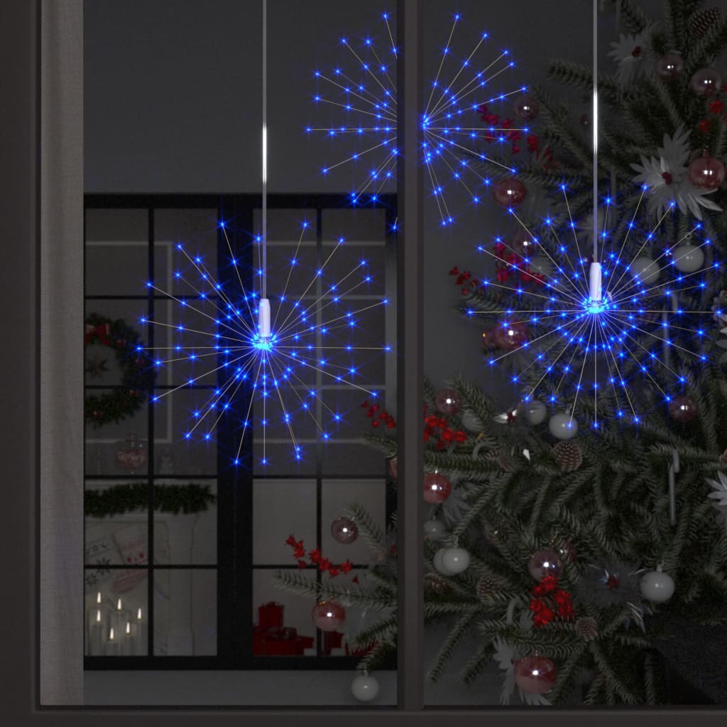vidaXL Ogrodowe lampki fajerwerkowe 10 szt., niebieskie, 20cm, 1400LED