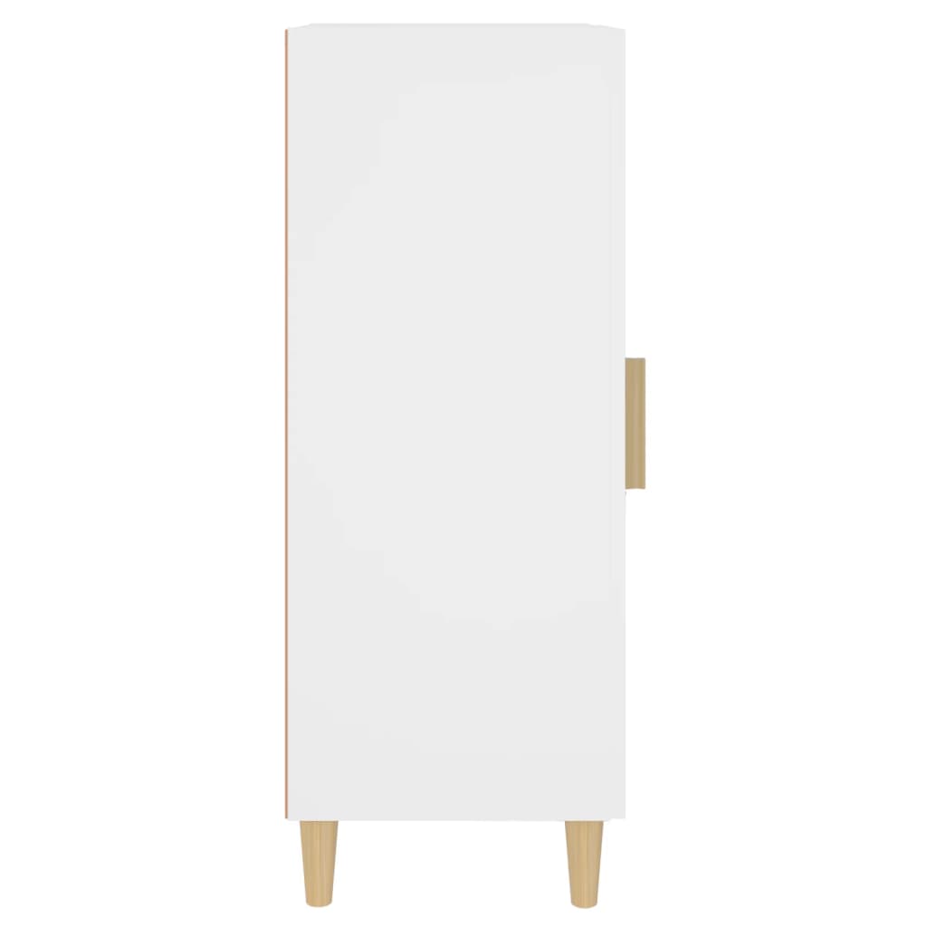 vidaXL Szafka, biała, 34,5x34x90 cm, materiał drewnopochodny