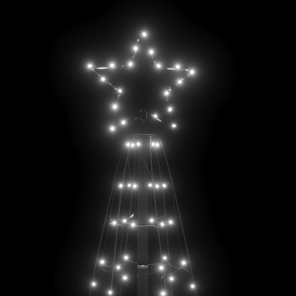 vidaXL Choinka z lampek, z kołkami, 220 zimnych białych LED, 180 cm