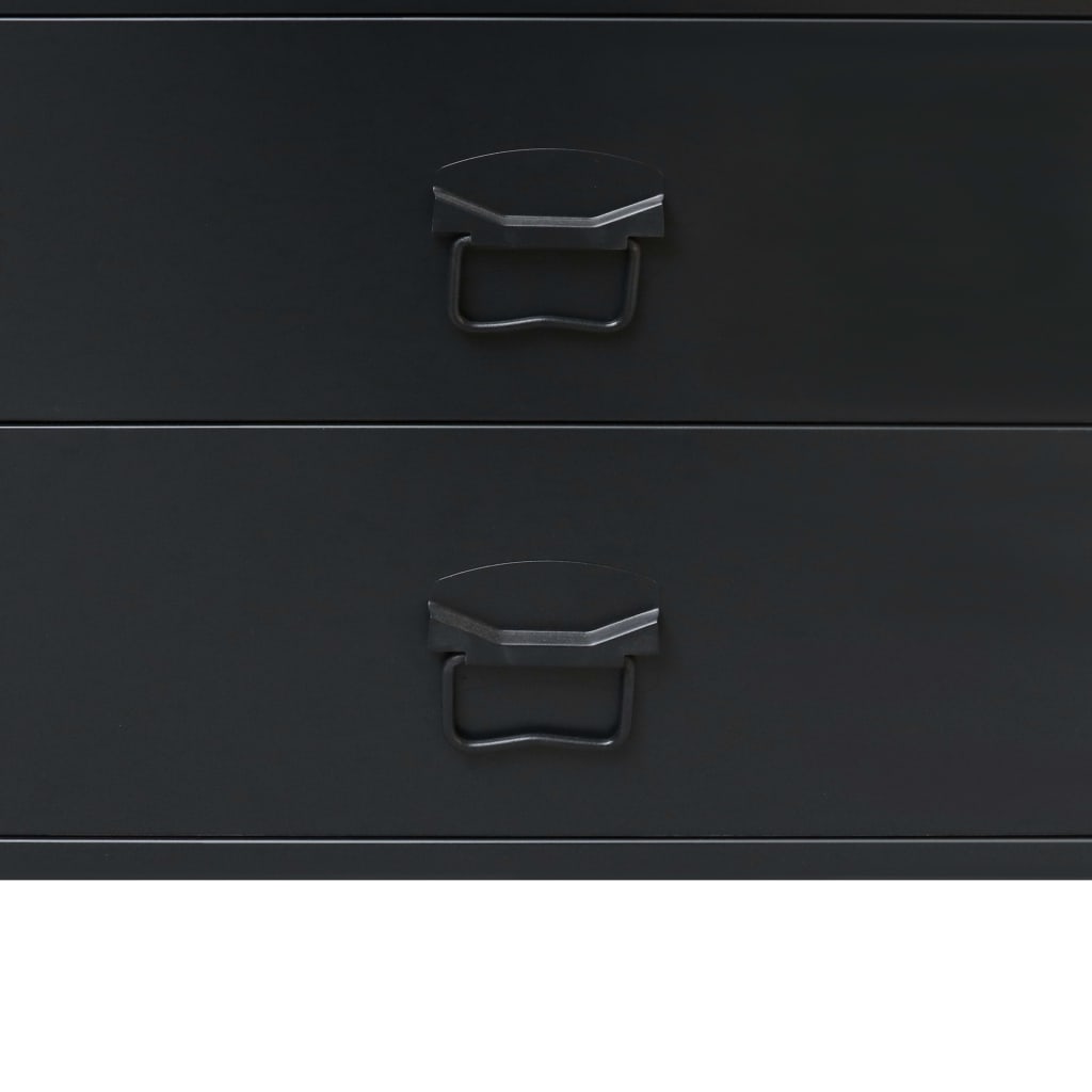 vidaXL Metalowa komoda w industrialnym stylu, 78 x 40 x 93 cm, czarna