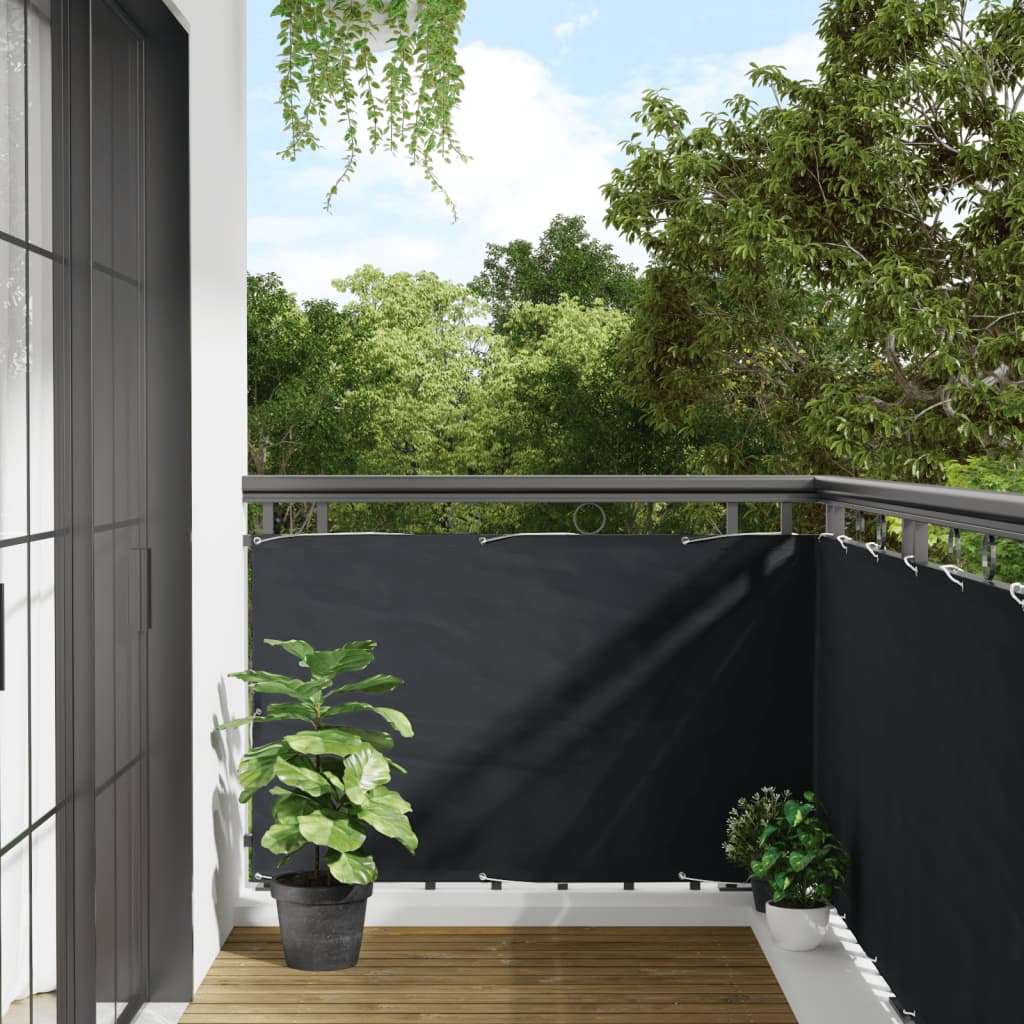 vidaXL Parawan balkonowy z tkaniny oxford 90x400 cm antracyt
