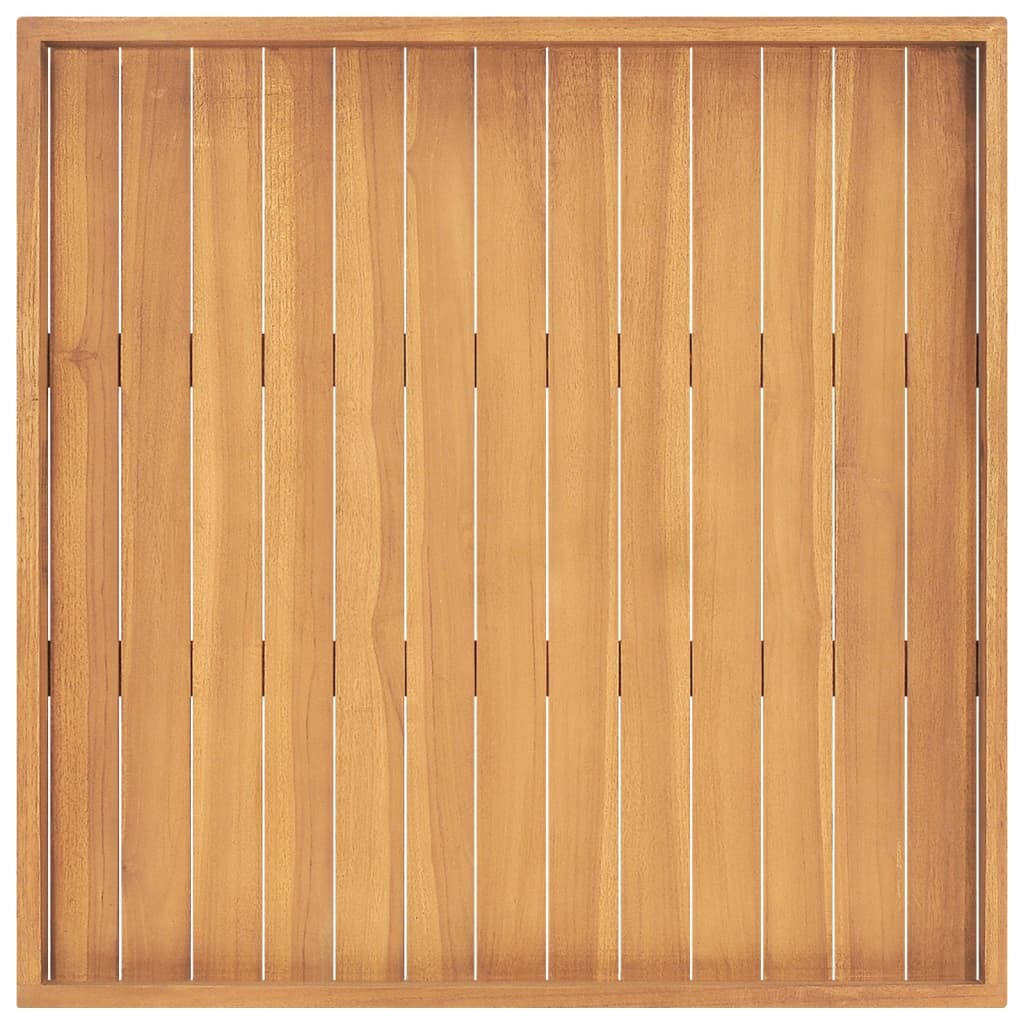 vidaXL Taca, 70x70 cm, lite drewno tekowe
