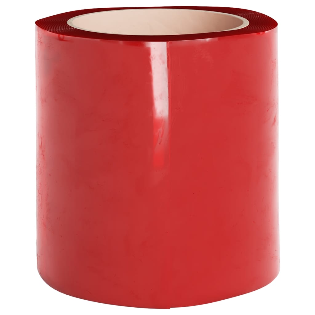 vidaXL Kurtyna paskowa, czerwona, 200 mm x 1,6 mm, 10 m, PVC