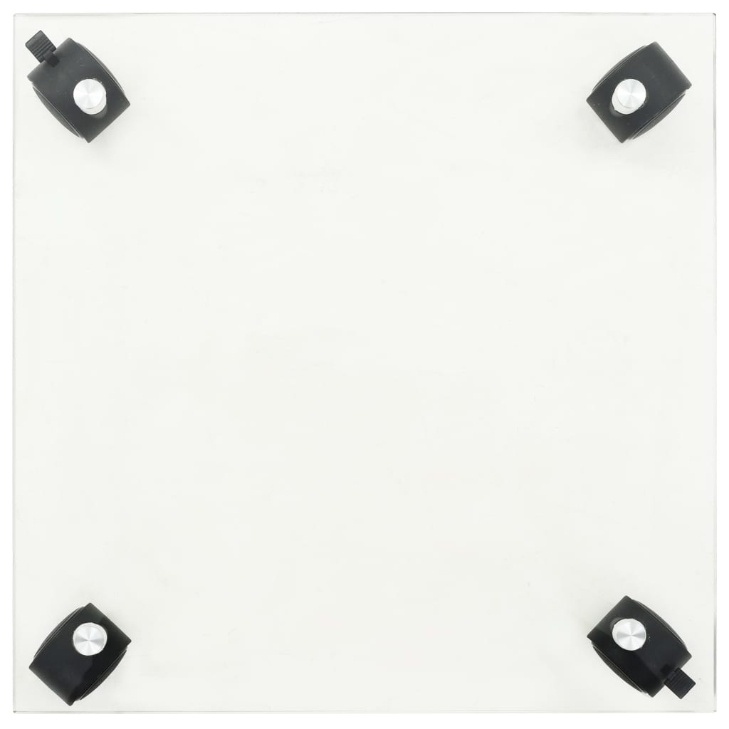 vidaXL Podstawki pod doniczki, na kółkach, 4 szt., 35x35 cm, szklane