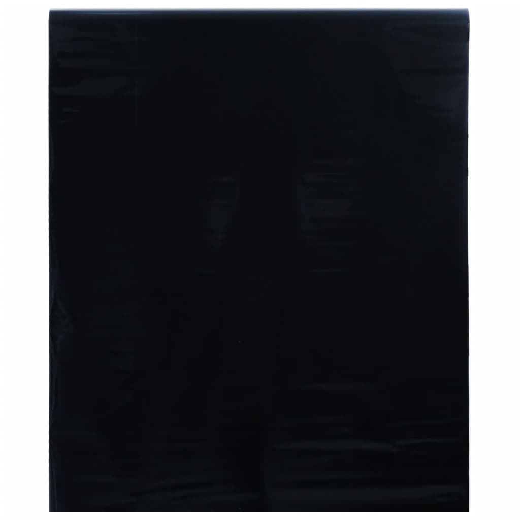 vidaXL Folia okienna statyczna, matowa, czarna, 45x2000 cm, PVC