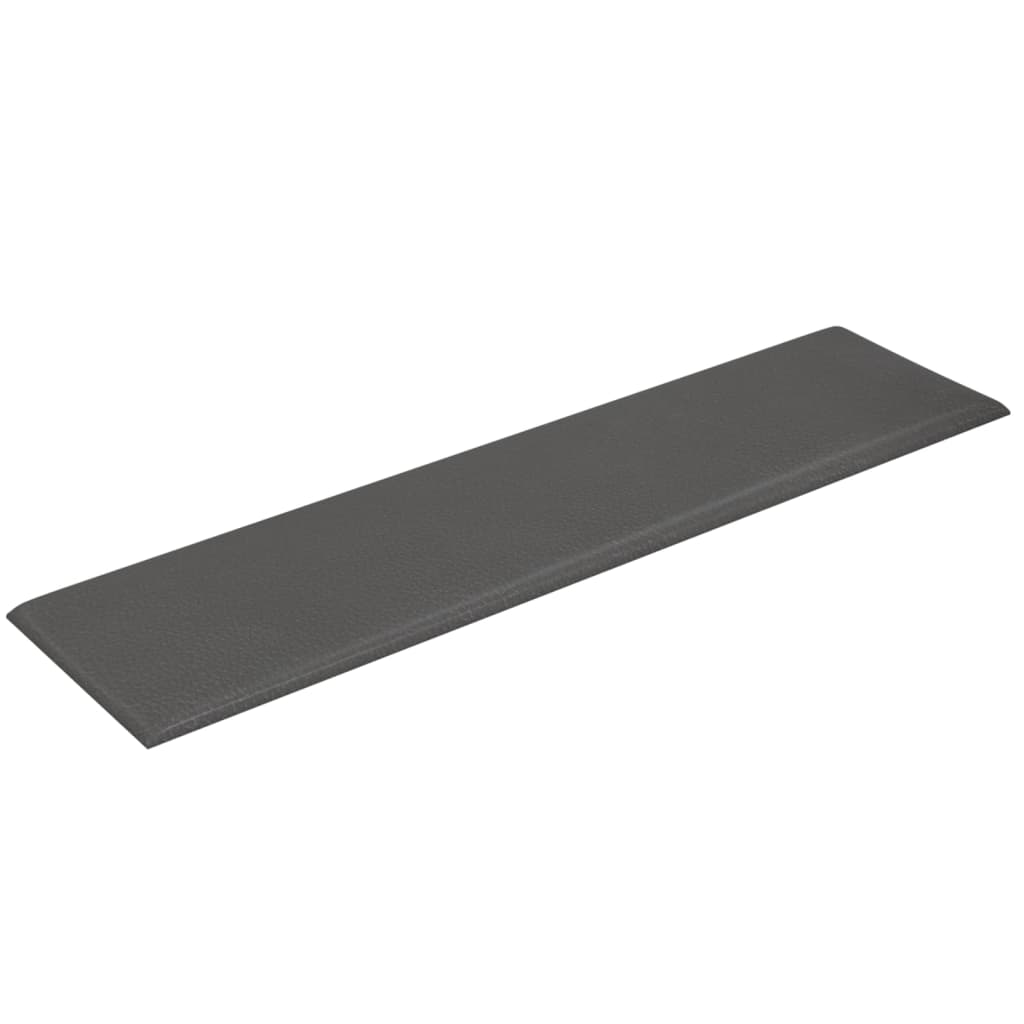 vidaXL Panele ścienne, 12 szt., szare, 60x15 cm, sztuczna skóra