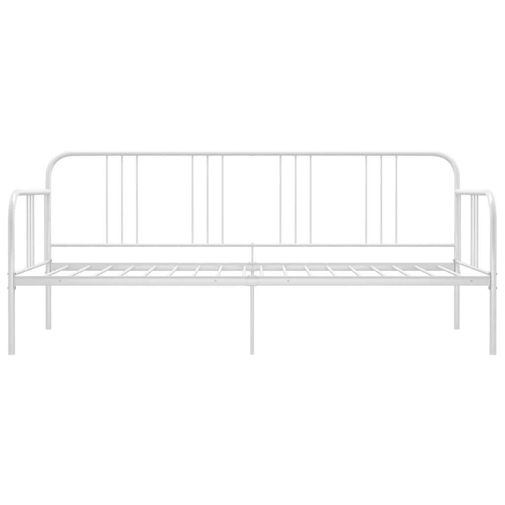 vidaXL Rama sofy, biała, metalowa, 90x200 cm