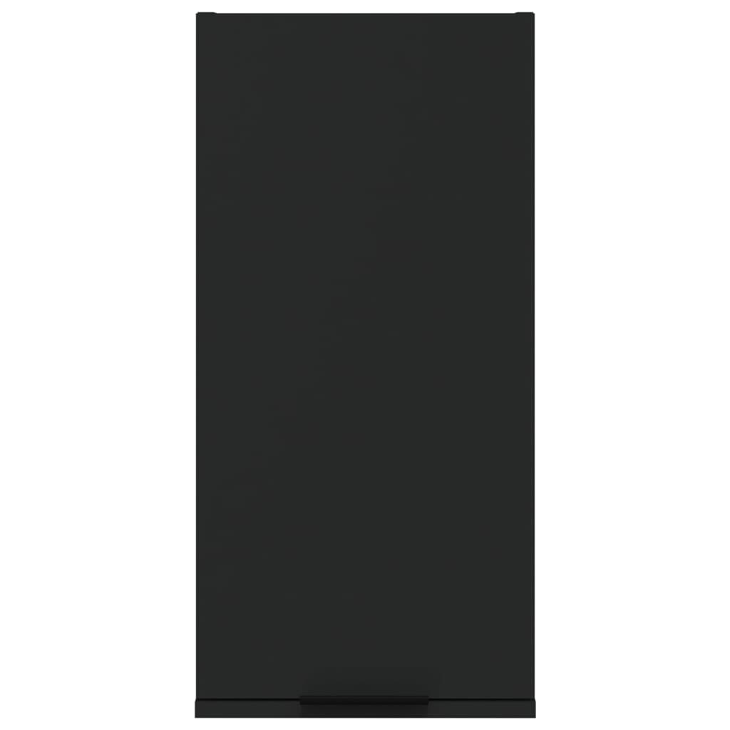 vidaXL Wisząca szafka łazienkowa, czarna, 32x20x67 cm