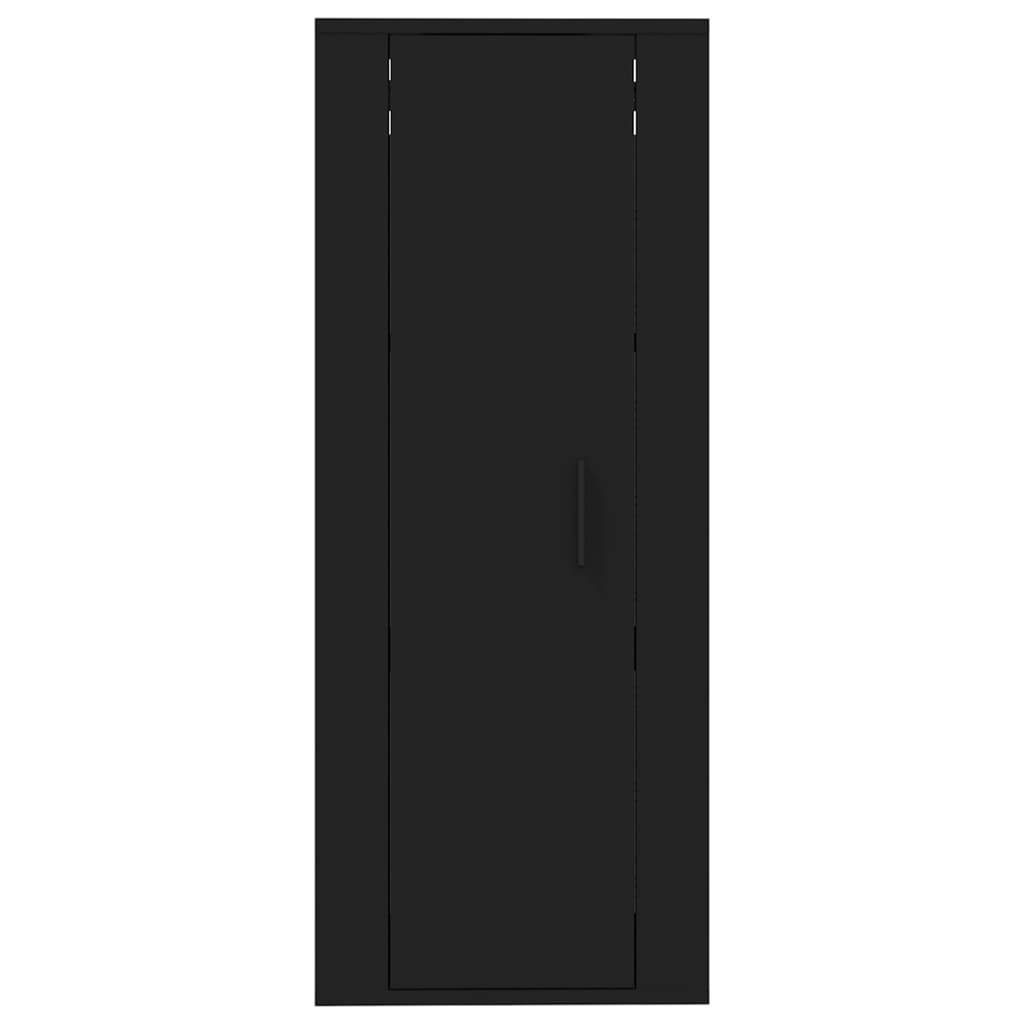 vidaXL Wisząca szafka telewizyjna, czarna, 40x34,5x100 cm