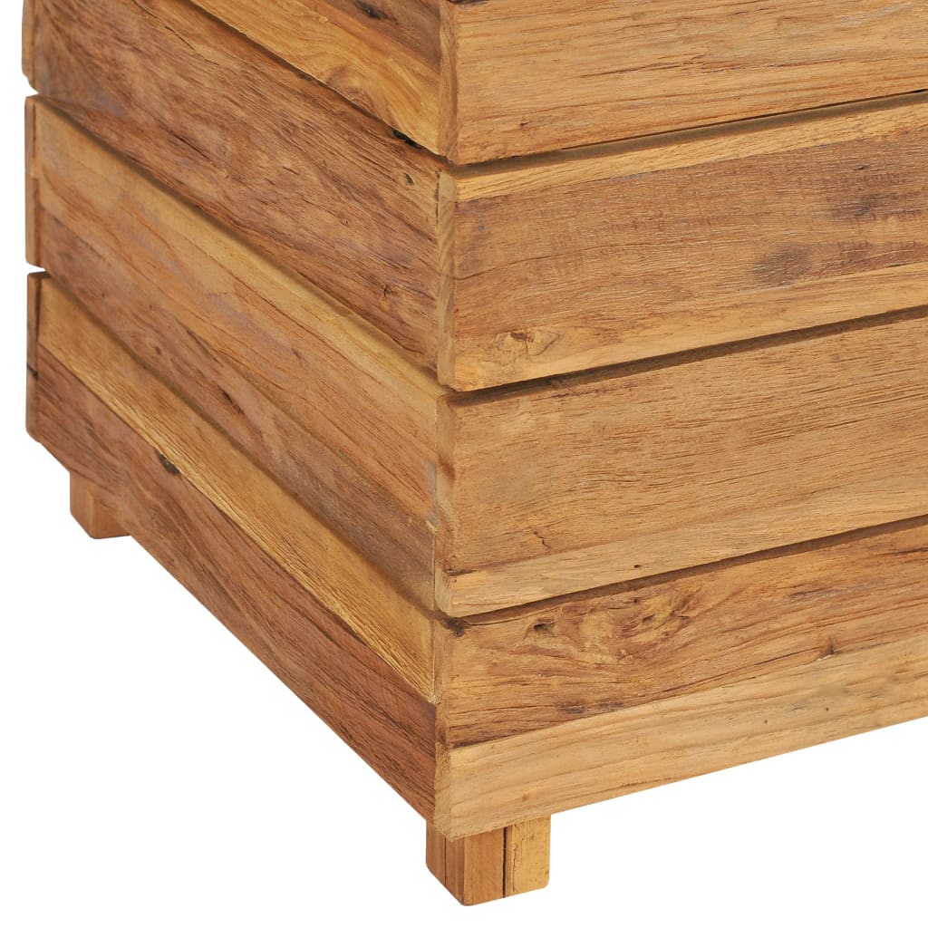 vidaXL Podwyższona donica 150x40x72 cm drewno tekowe z recyklingu/stal