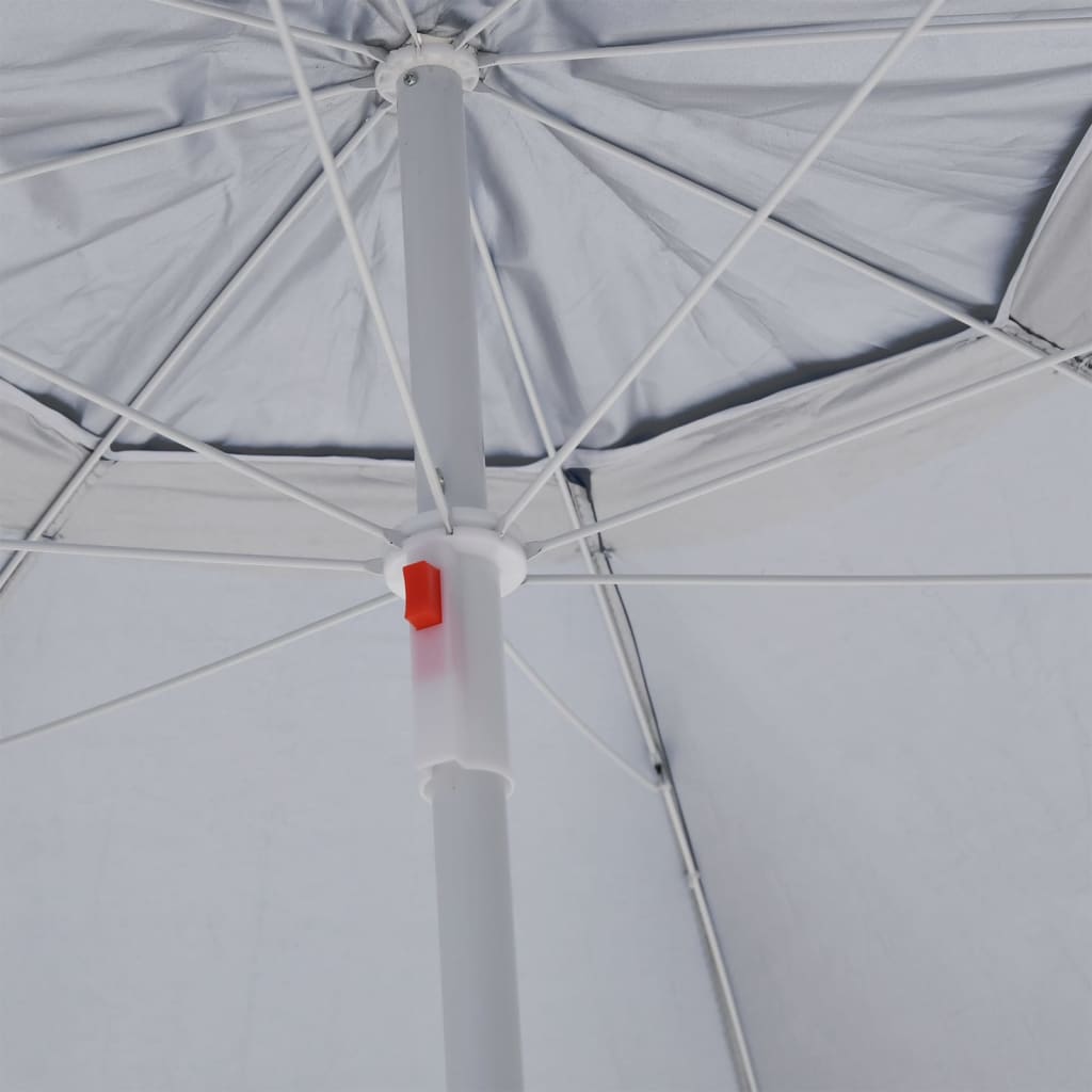vidaXL Parasol plażowy ze ściankami bocznymi, antracytowy, 215 cm