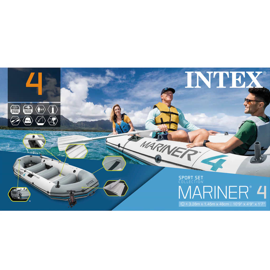 Intex Dmuchany ponton Mariner 4, 328x145x48 cm, 68376NP