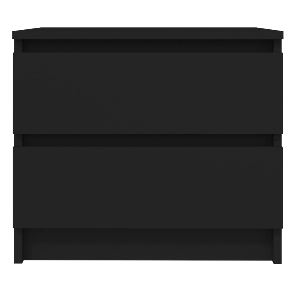 vidaXL Szafki nocne, 2 szt., czarne, 50x39x43,5 cm, płyta wiórowa